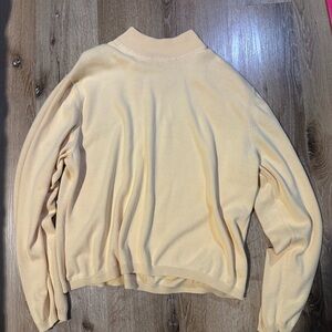 Pendleton Women's Soft Yellow Turtleneck lightweight cotton Sweater